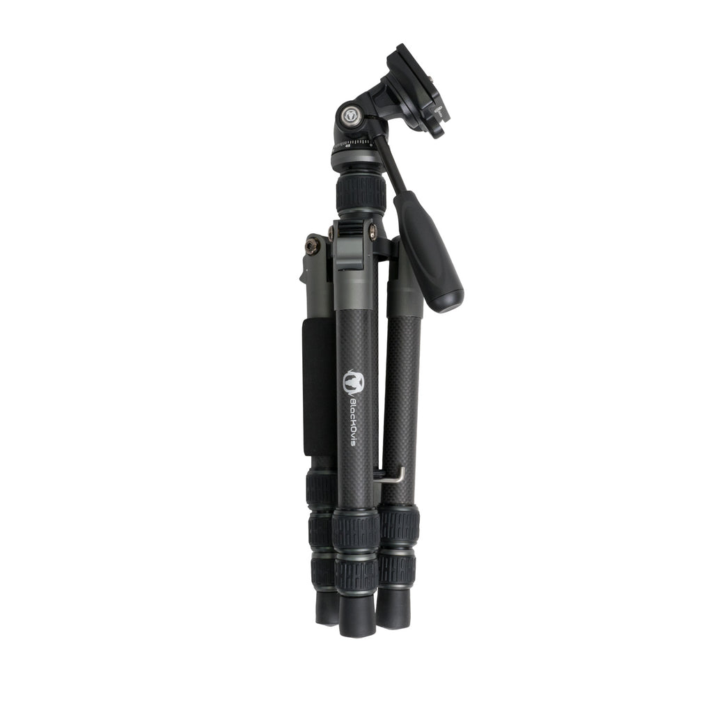 BlackOvis Alpine Pro Carbon Fiber Sitting Tripod with Panhead Gen 2 - Carbon -